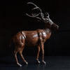 Early 20th Century Leather Covered Papier Mache Model of a Red Deer.