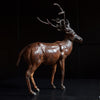 Early 20th Century Leather Covered Papier Mache Model of a Red Deer.