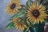 French Oil on Canvas Painting of Sunflowers. Circa 1920