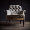 Excellent Pair of Ebonised Napoleon III Buttoned Armchairs. Upholstery Inclusive.