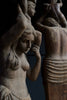 Pair of Beautiful Large Carved Wood Caryatid Figures.