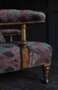 Wonderful Victorian Library Armchair Upholstered in Vintage Liberty Ianthe Fabric.