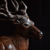 Early 20th Century Leather Covered Papier Mache Model of a Red Deer.