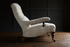 A Good 19th Century English Library Armchair. Upholstery inclusive.