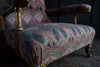 Wonderful Victorian Library Armchair Upholstered in Vintage Liberty Ianthe Fabric.