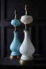 19th Century Elegant White Opaline Glass Table Lamp.