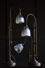 Attractive Vintage Rise and Fall Brass Table Lamps. Circa 1940.