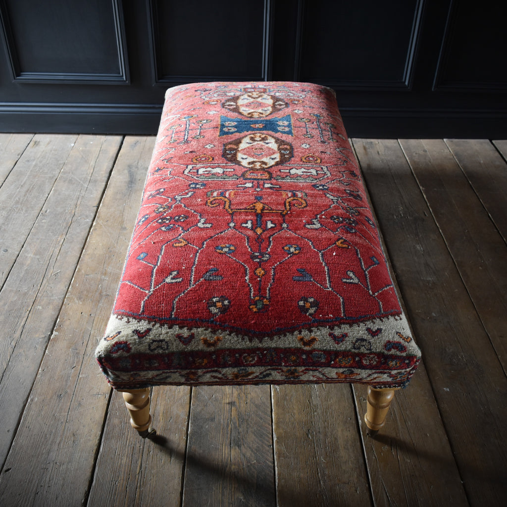 Afshar Upholstered Ottoman Footstool.