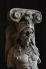 Pair of 19th Century Architectural Plaster Caryatid Figures.