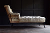 19th Century Ebonised French Buttoned Chaise Longue,  Upholstery Inclusive.