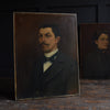 Pair of Delightful French Portraits of a Couple, Dated 1903.