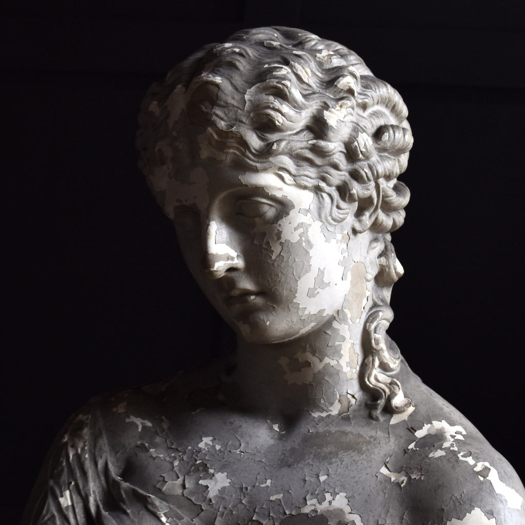 19th Century Life Size Plaster Bust of Clytie.  Provenance: Standen Hall, Clitheroe