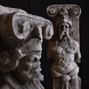Pair of 19th Century Architectural Plaster Caryatid Figures.
