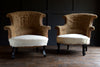 Pair of 19th Century French "Chapeau de Gendarme" Armchairs. Upholstery Inclusive.