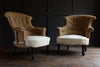 Pair of 19th Century French "Chapeau de Gendarme" Armchairs. Upholstery Inclusive.