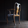 George III Style Walnut Open Armchair.