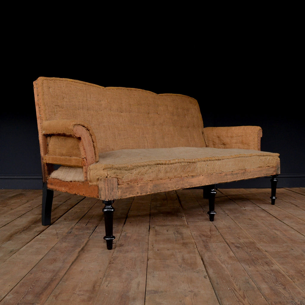 Elegant 19th Century French Three Seater Sofa, Upholstery inclusive.