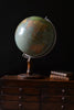 Wonderful German Terrestrial Table Globe 1939 Showing Zeppelin Routes.