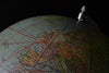 Wonderful German Terrestrial Table Globe 1939 Showing Zeppelin Routes.
