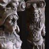 Pair of 19th Century Architectural Plaster Caryatid Figures.