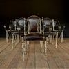 A Set of Six Excellent 1940's Italian Iron and Leather Stacking Arm Chairs
