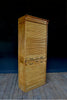 English Edwardian Oak Pigeon Hole Tambour Cabinet. "SOLD"