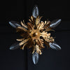 Stunning Mid Century Italian Florentine Tole Wall or Ceiling Light by Banci Firenze.