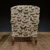 19th Century Button Back Oak Library Armchair - Moth
