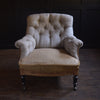 Wonderful Napoleon III buttoned armchair. Upholstery inclusive.