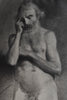 19th Century French Study Graphite Drawing of a Nude.