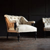 Superb Pair of French 19th Century ebonised Armchairs, Upholstery inclusive.