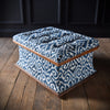 Exceptional 19th Century English Upholstered Rosewood Ottoman.