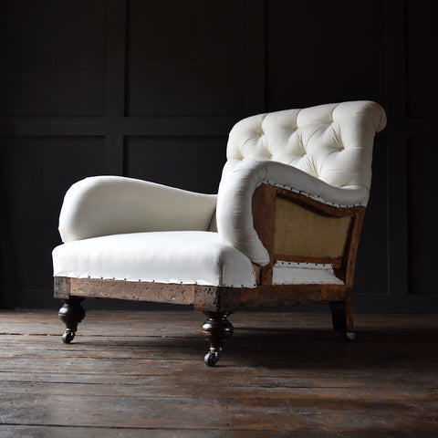 English Country House Armchair in the manor of Howard and Sons. Upholstery Inclusive.