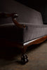 A Fine English 19th Century Walnut Open Arm Settee.
