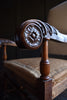 Pair of Impressive Carved Walnut Carolean style Armchairs. Upholstery Inclusive.