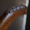 Pair of Impressive Carved Walnut Carolean style Armchairs. Upholstery Inclusive.