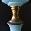 Powder Blue Opaline Glass Table Lamp. Circa 1900