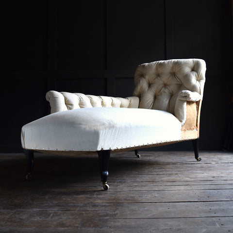 Superb 19th Century French Chaise Longue, Upholstery inclusive.
