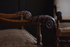 Pair of Impressive Carved Walnut Carolean style Armchairs. Upholstery Inclusive.