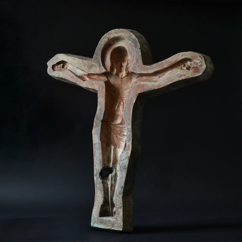 A Large Decorative French Plaster Mould Of Christ - Early 20th Century