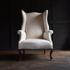 Excellent Shaped English 19th Century Wing Armchair, Upholstery Inclusive.