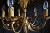 Beautiful Mid Century French Gilt Sheaf of Wheat Chandelier.