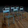 A Set Of Six Mid-Century Bistro Stacking Chairs