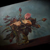Delightful French Oil Painting of Roses. Dated 1913
