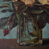 Delightful French Oil Painting of Roses. Dated 1913