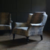 Wonderful Pair of Victorian Ebonised Wing Armchairs - Ceramium
