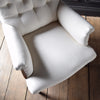 Pair Napoleon III Ebonised Button Back Armchair, Upholstery inclusive