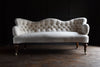 19th Century English Serpentine Two Seat Sofa. Upholstery inclusive.