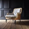 Napoleon III Fully Buttoned Roll Edged Armchair. Upholstery Inclusive