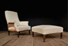 19th Century French Armchair with Fitting Footstool. Upholstery Inclusive.